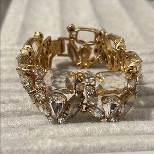 Elegant JCrew Gold Crystal Bracelet